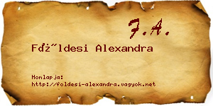 Földesi Alexandra névjegykártya
