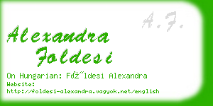 alexandra foldesi business card